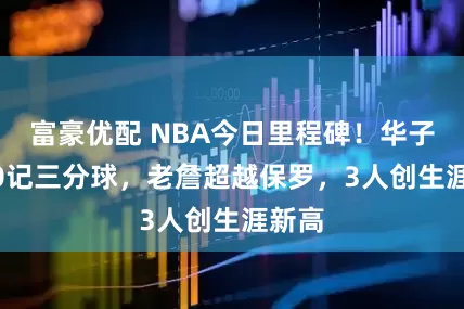 富豪优配 NBA今日里程碑！华子1200记三分球，老詹超越保罗，3人创生涯新高